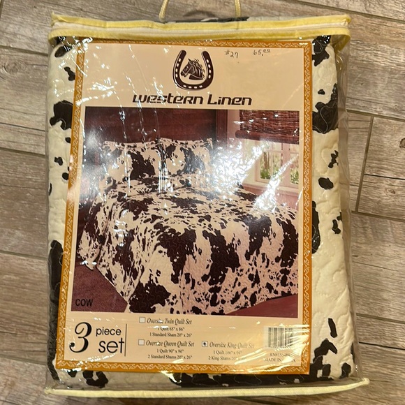 western linen Bedding Cow Print Quilt Set 3 Piece Poshmark